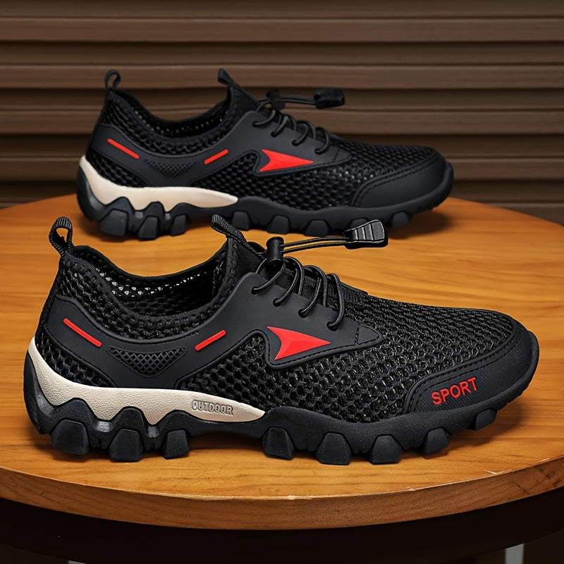 Men's Summer Breathable Non-Slip Durable Fabric Hiking Shoes for Outdoor Activities