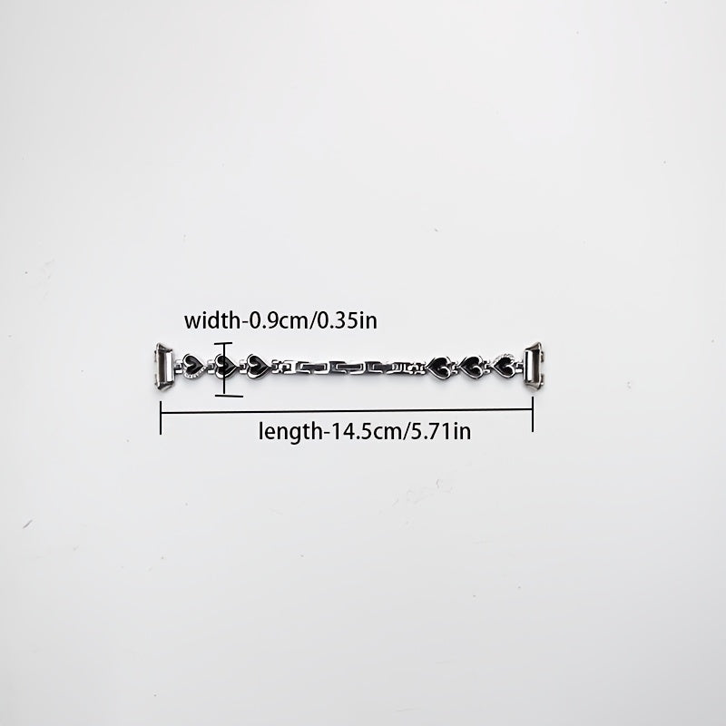 Stainless Steel Heart-Shaped Smartwatch Band NFC Quick Release for Huawei 9/8