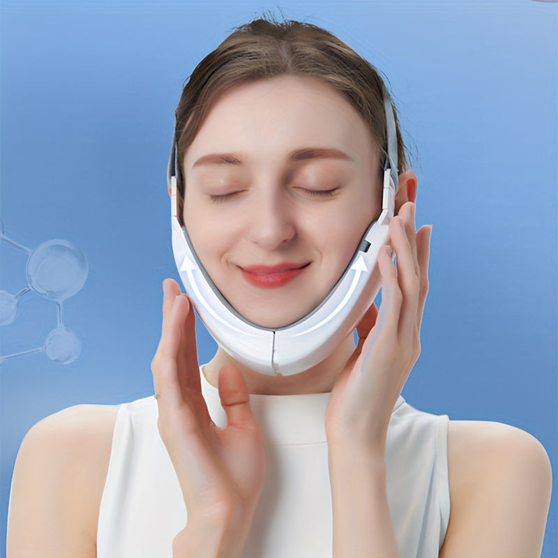 USB zaryadlash bilan qayta zaryadlanuvchi yuz massaj qilish belbog'i. Zamonaviy estetikaga mo'ljallangan yumshoq tebranishlar bilan engil va portativ teri parvarishi vositasi.