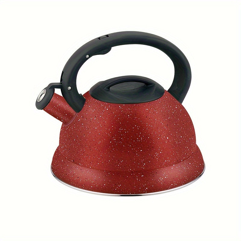 Hervidor de acero inoxidable de 3L con asa resistente al calor, silbato, uso en estufa