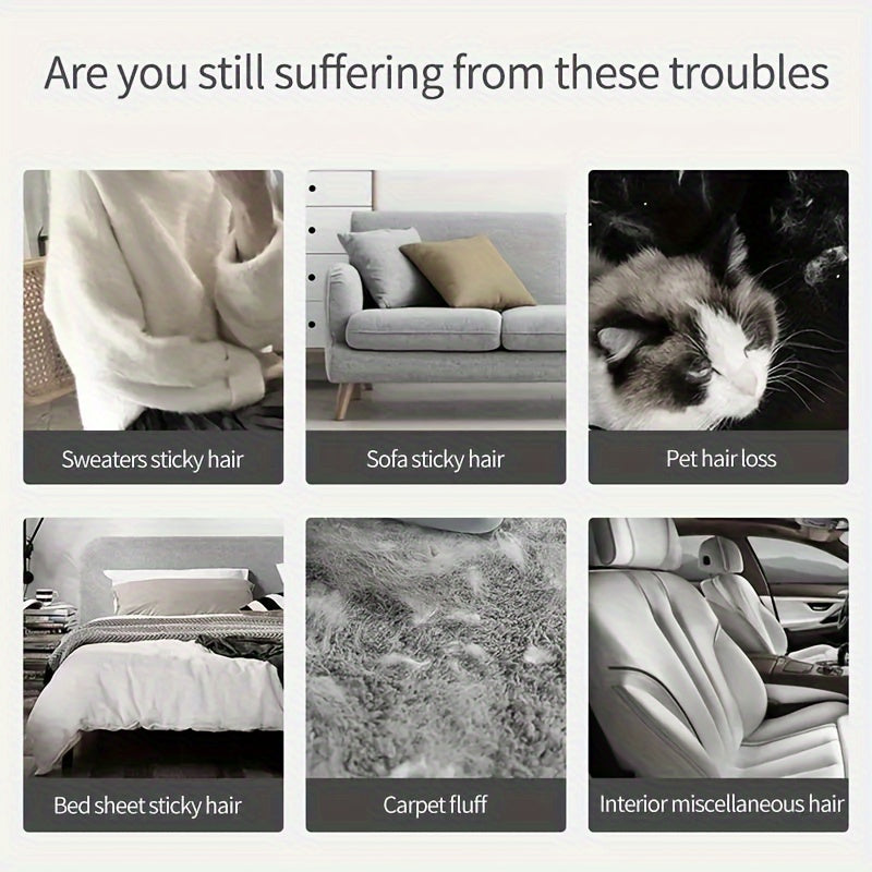 Pet Hair Remover Brush for Clothes, Furniture, Carpets Reusable Static-Free