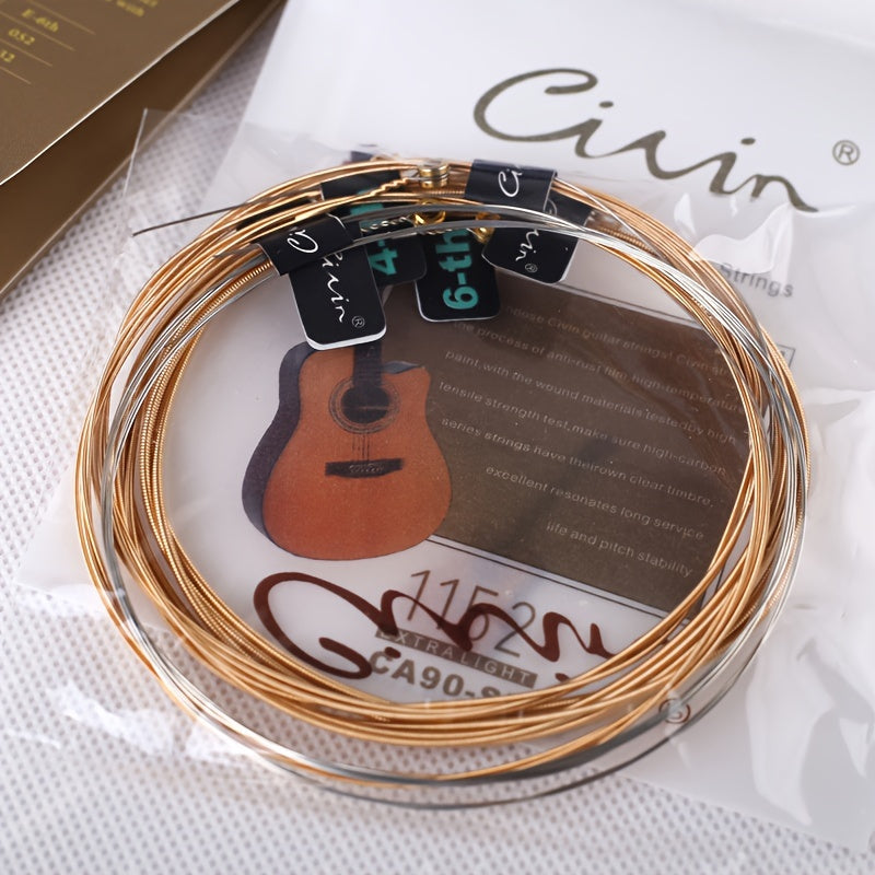 Akustik gitara simlari karbon po'lat fosfor bronza, zang'ni qarshi, yorqin tovush