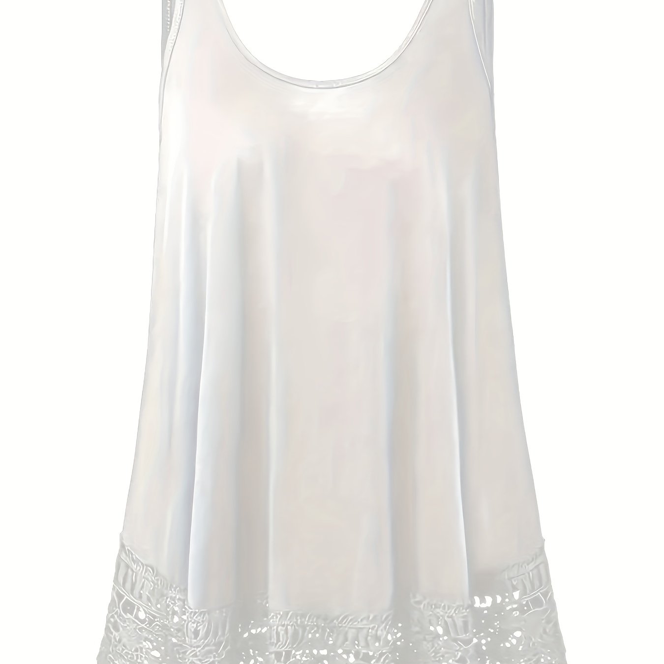 Женская майка без рукавов с кружевной каймой и открытой спиной, большой размер, летняя одежда