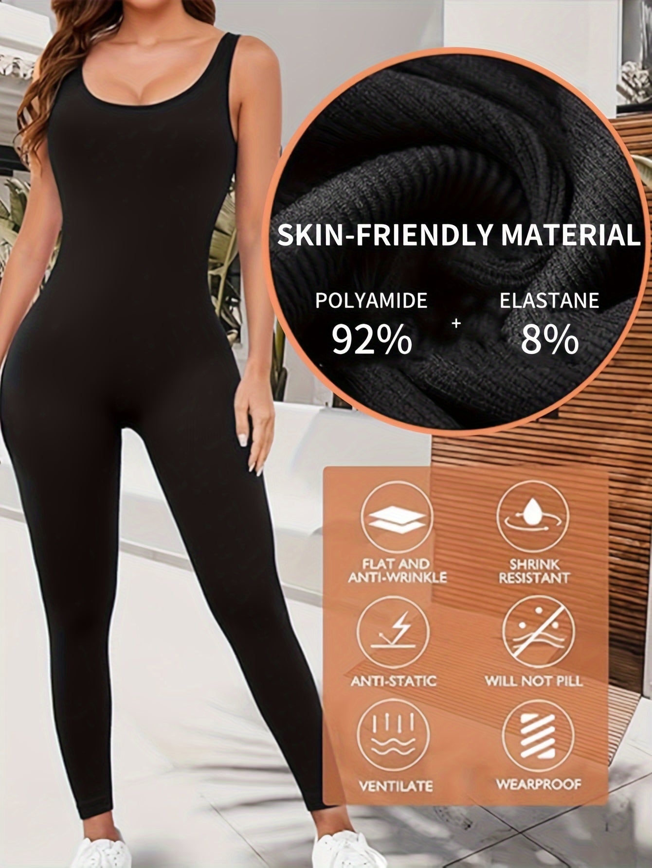 Top de tirantes sin mangas para yoga de mujer, poliéster, sólido, transpirable, sin costuras, para fitness