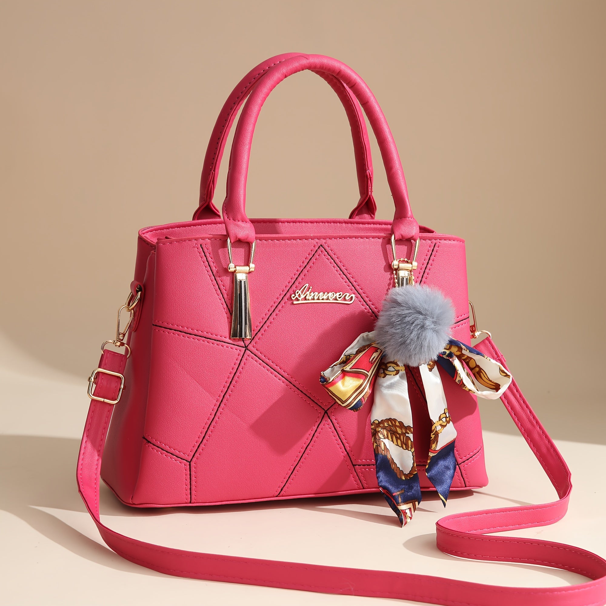 Elegant PU Crossbody Bag for Women with Adjustable Strap and Zipper Closure