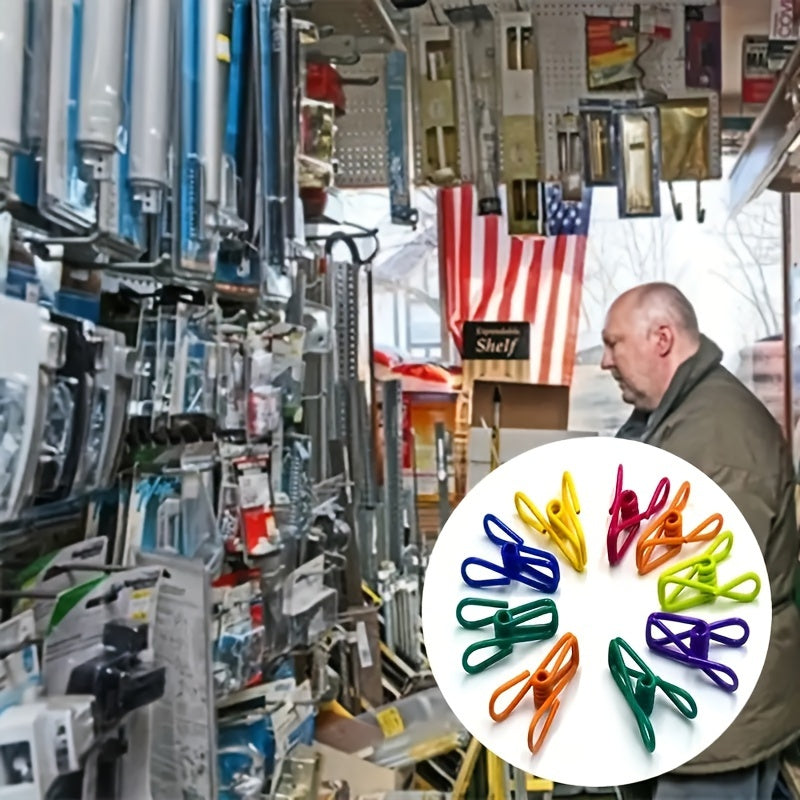 10 ta metall oziq-ovqat sumkasi kliplarining to'plami, oziq-ovqat saqlash va tashkil qilish uchun havo o'tkazmaydigan yopish kliplar