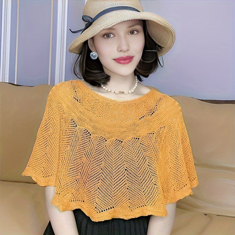 Qo'llar uchun shifonli shalvli sharf, ruffles bilan, shamol o'tkazmaydigan, erkin kesimli kardigan