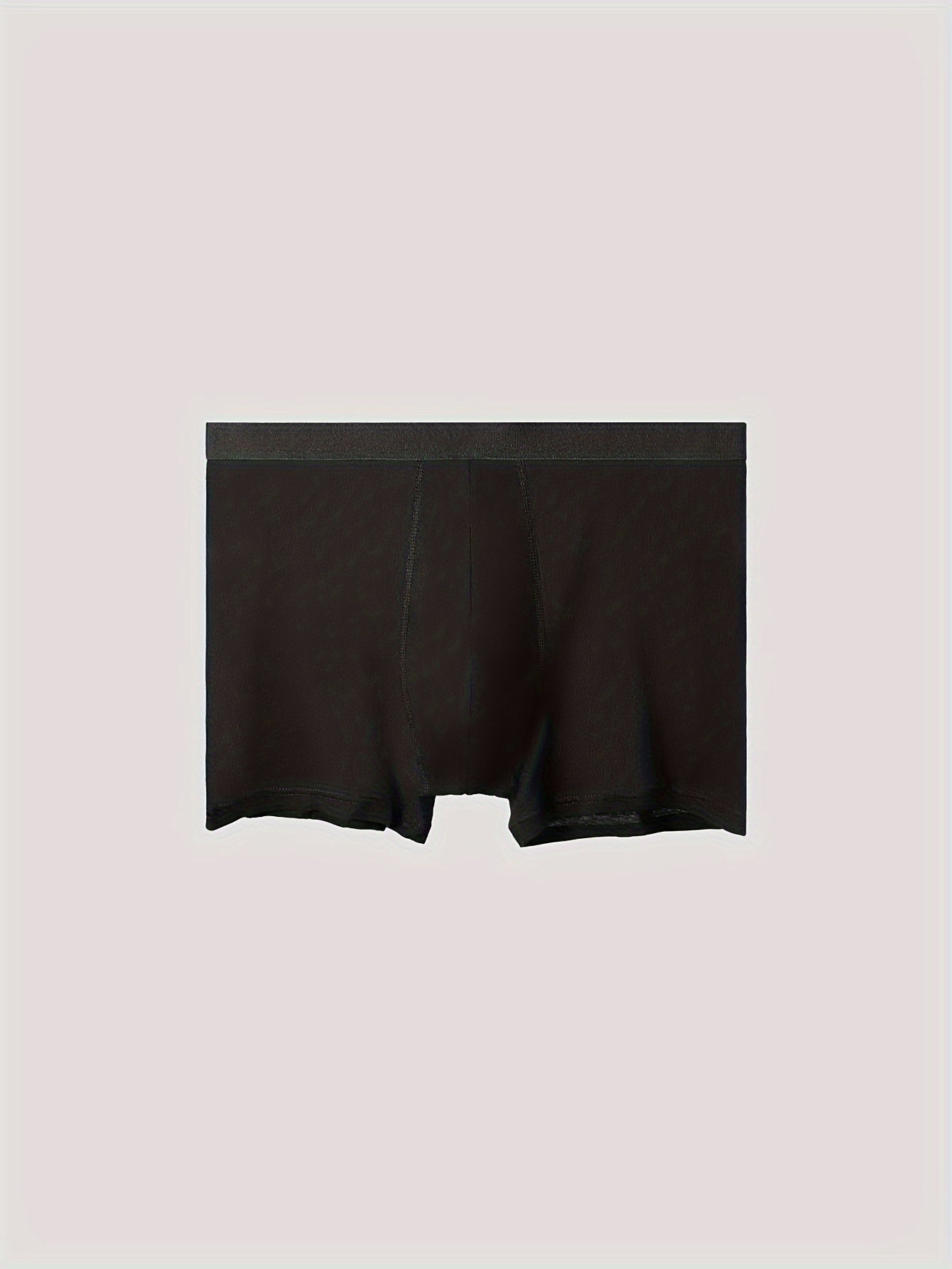 Men's Cotton Underwear 3 Pack Breathable Flat-Leg Style Solid Color