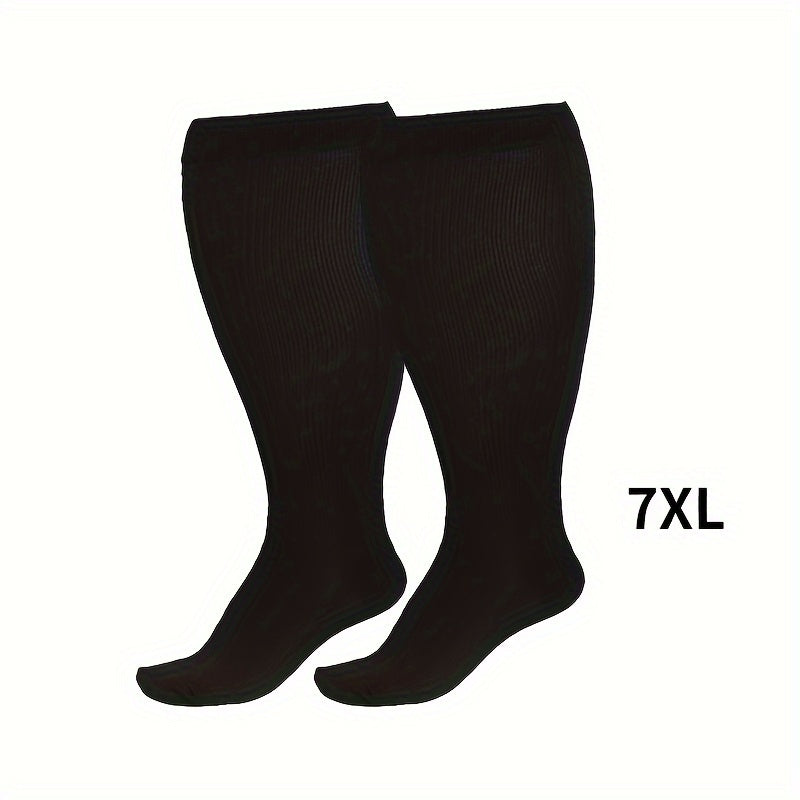 Plus Size Compression Socks for Men and Women Knee Length 20-30 mmHg Breathable Circulation