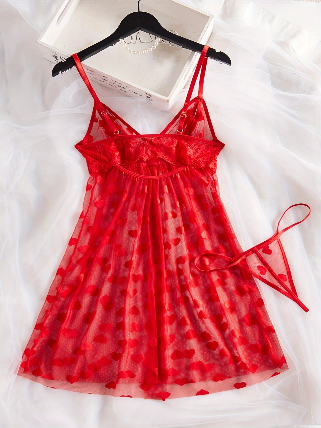 Women's Sexy Doll Costume for Adults with Red Dress and Accessories