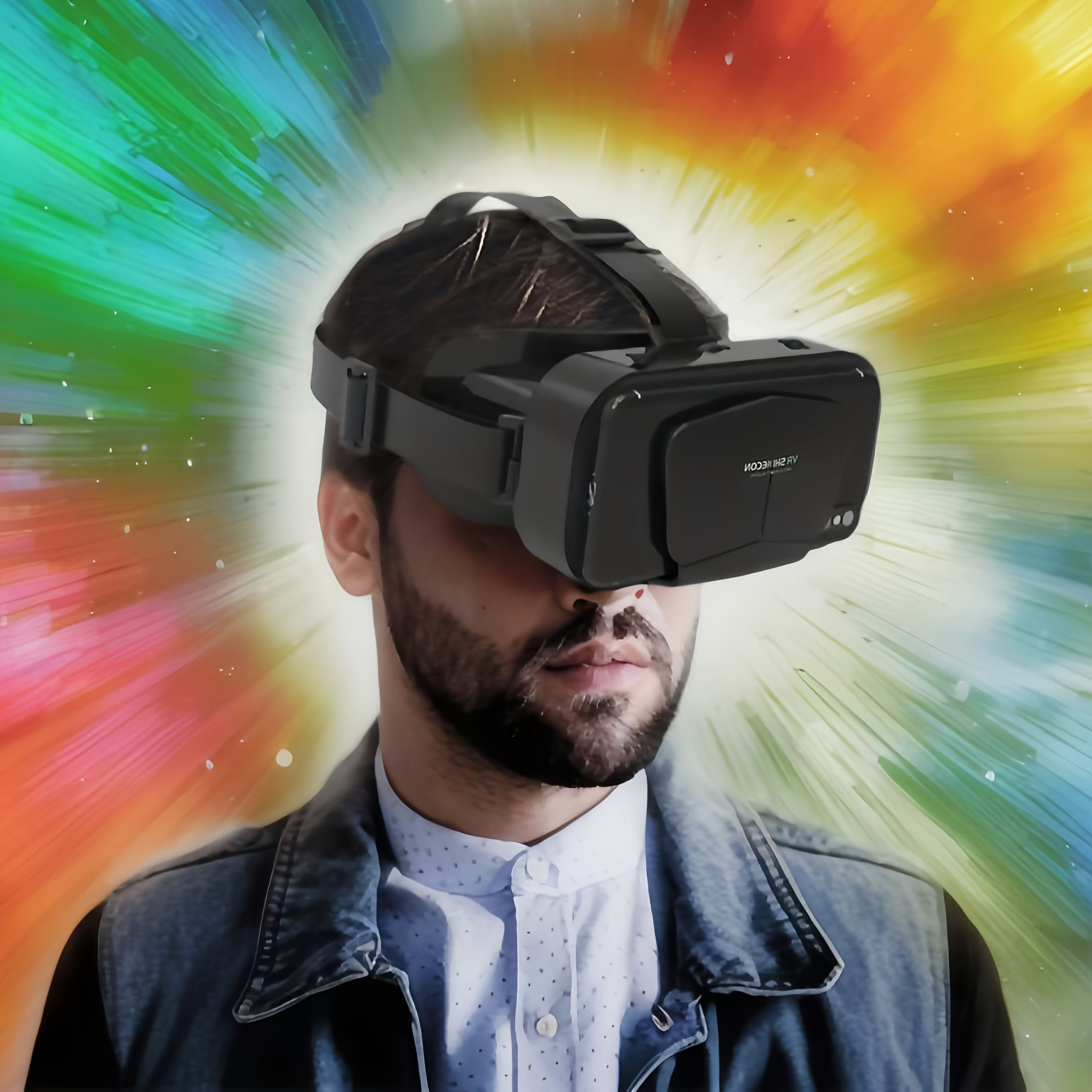 Gafas de realidad virtual 3D con lente ajustable para smartphone, experiencia inmersiva de realidad virtual