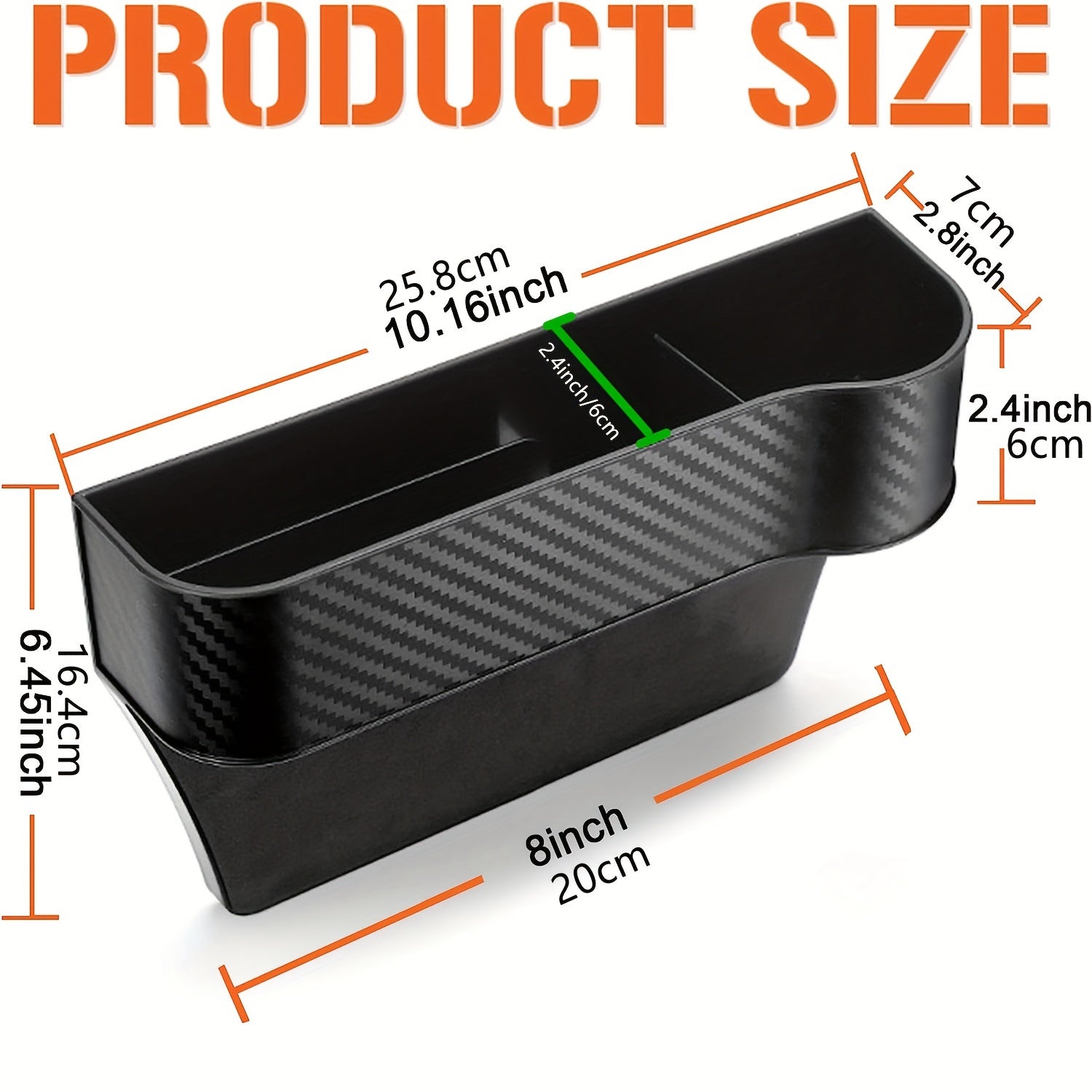 2pcs Car Seat Organizer Side Storage Box with Cup Holders for Phone and Glasses