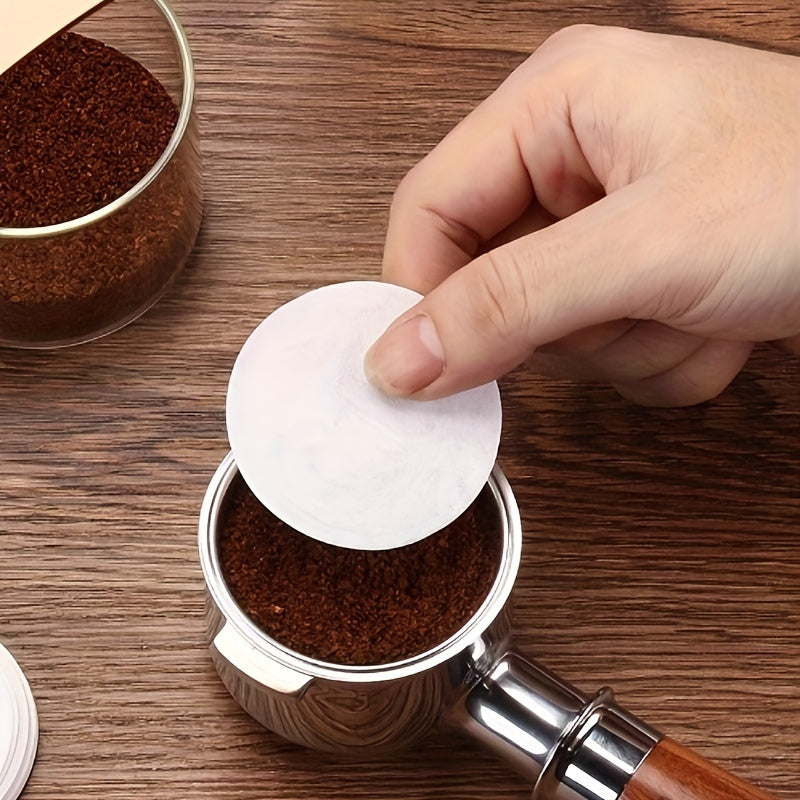 100 Pack Coffee Filter Papers for Espresso Machines, High-Quality, Universal Fit
