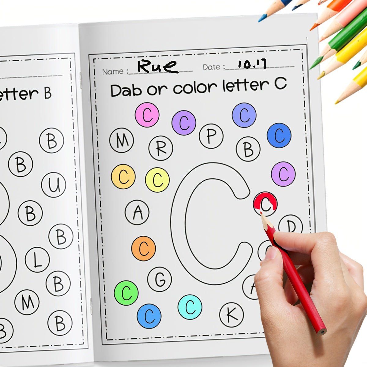 Children's Alphabet Coloring Book for Kids Ages 3-8 with Fun Letter Illustrations