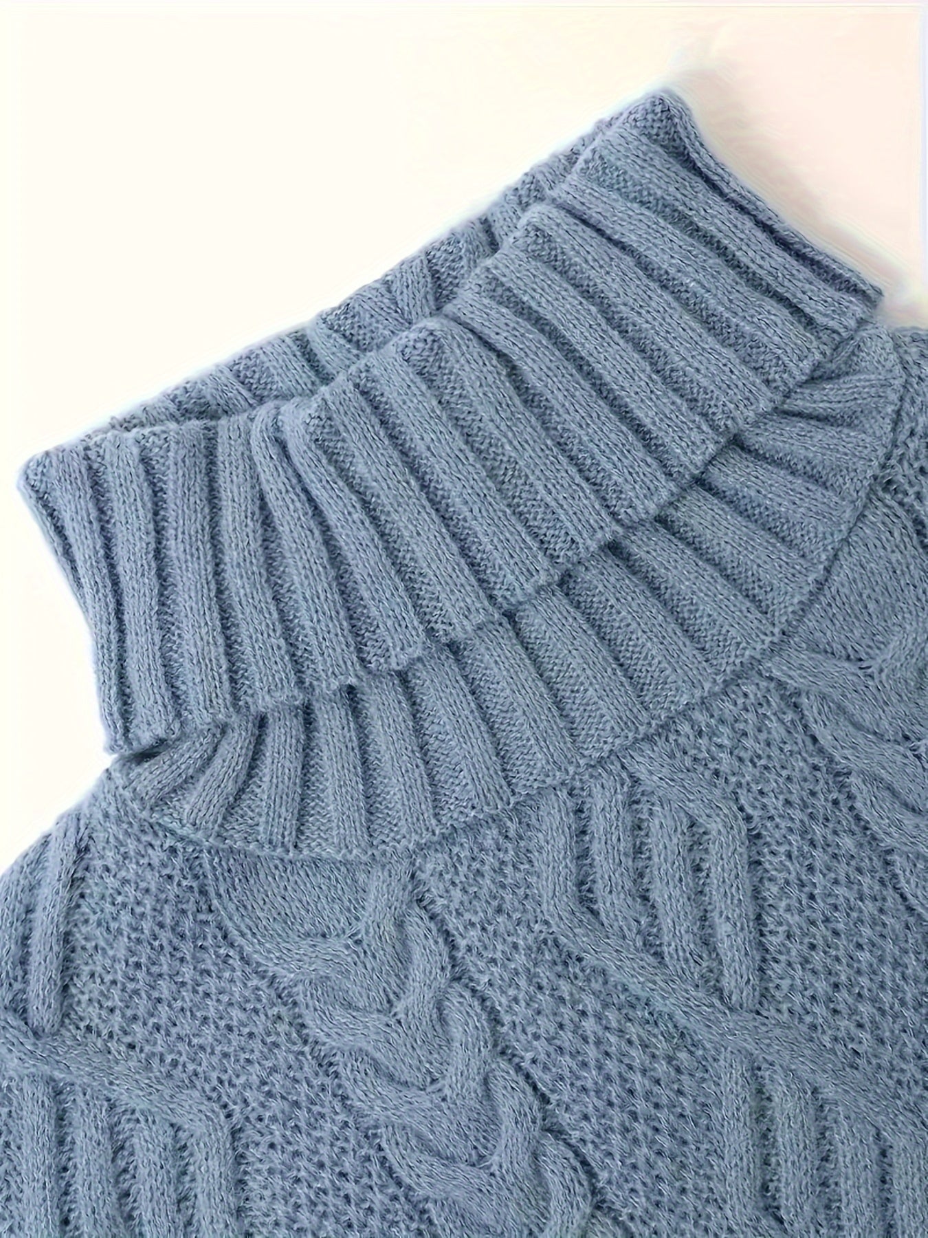 Plus Size Longline Sweater Dress Women High Neck Pockets Fall Winter