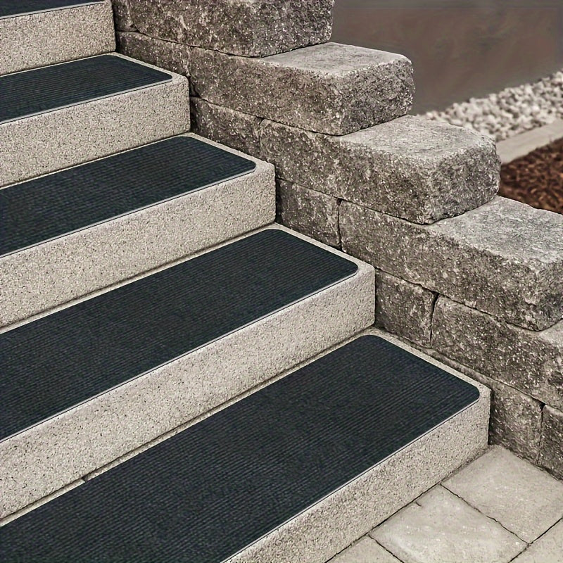 Outdoor Waterproof Stair Treads 12 Steps Non-Slip Anti-Skid Strips 4mm Thick