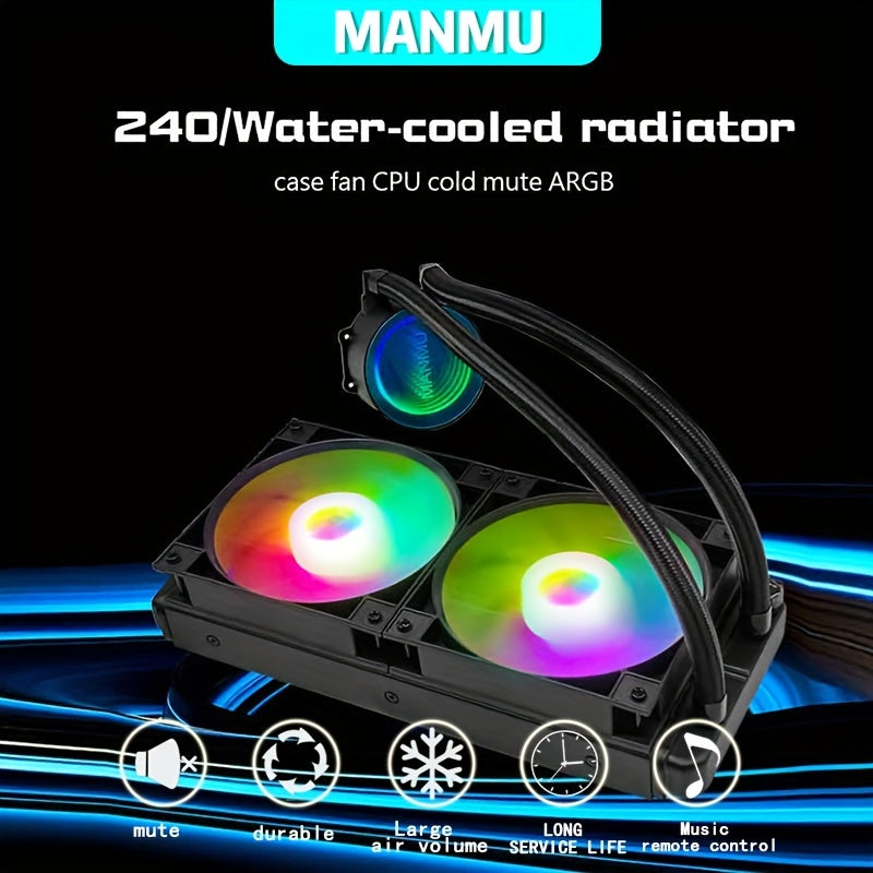 White Water Cooler CPU Cooler RGB ARGB Water Cooling Radiator for LGA 1700 2011 AM4 AM5