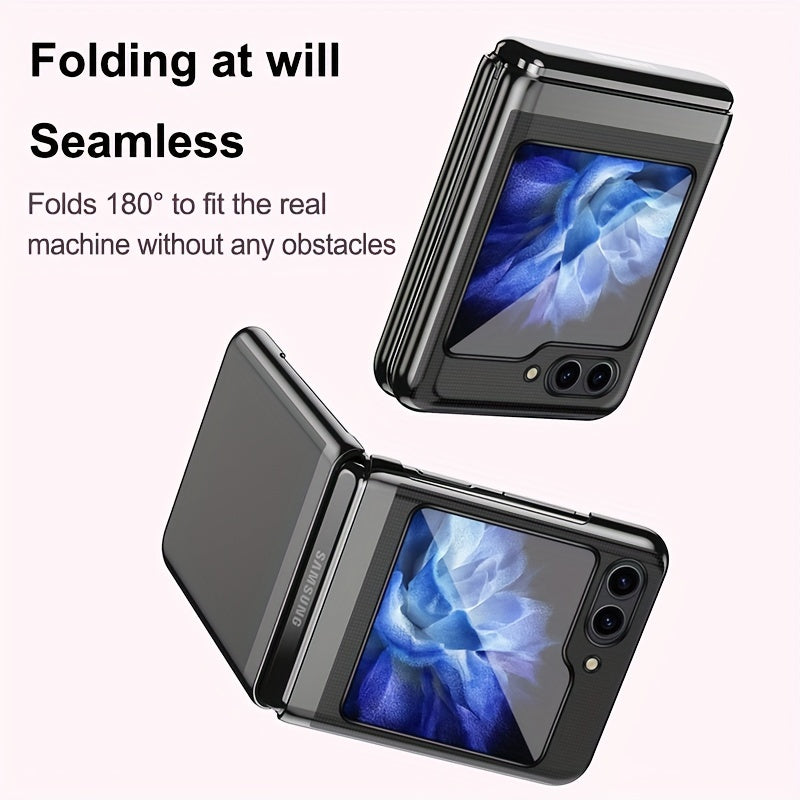 Electroplated Transparent Folding Phone Case for Samsung Galaxy Z Flip Series