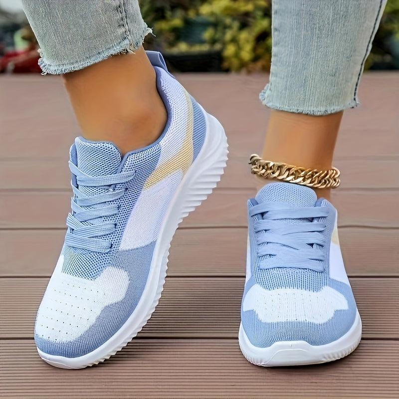 Women Casual Sports Shoes Breathable Mesh Slip-Resistant Color-Block