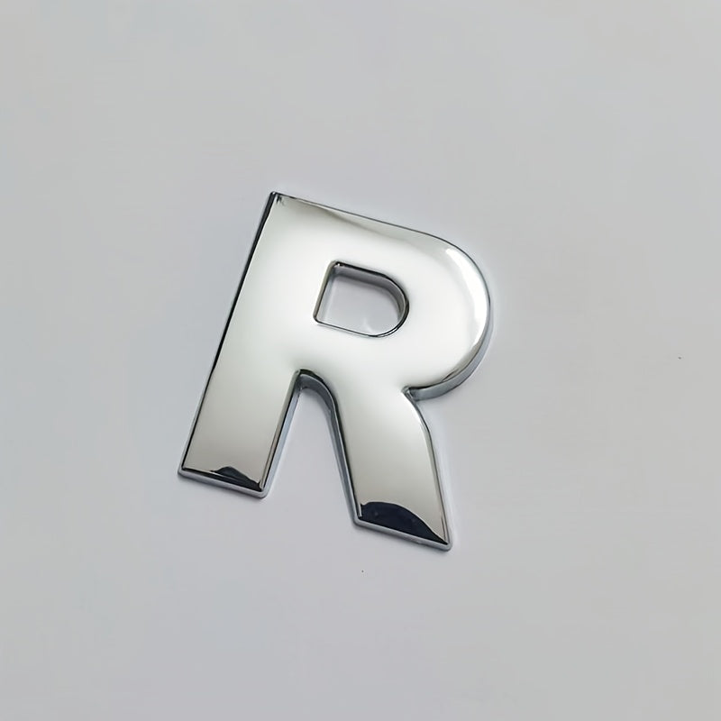 Moslashtiriladigan Kumush 3D Metall Avtomobil Emblemasi Katta Harf Raqami Zink Alloy Tashqi