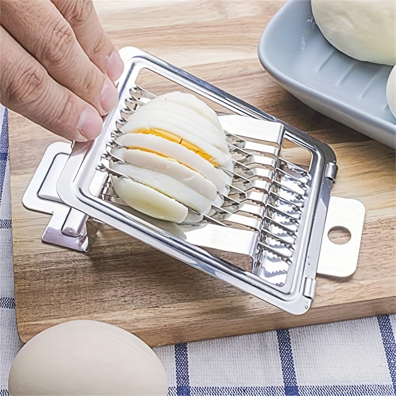 Egg Slicer with Stainless Steel Blades for Hard Boiled Eggs Fruits and Foods