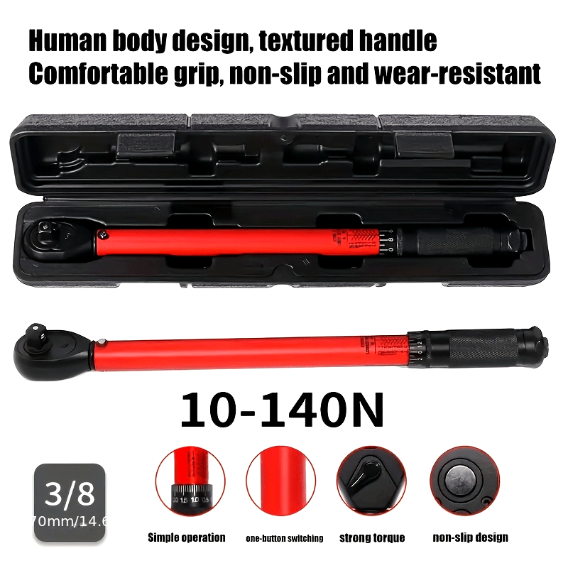 Adjustable Torque Wrench 72-Tooth Round Tube Auto Repair Ratchet Tool