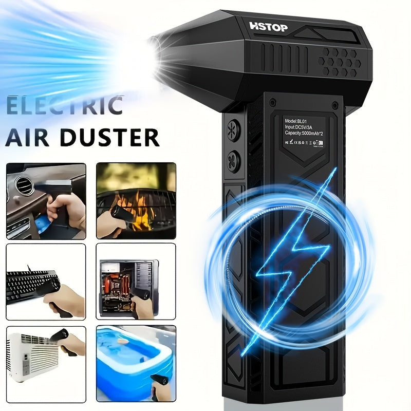 Mini soplador de aire inalámbrico de 13000 RPM, recargable por USB, portátil para limpieza de polvo