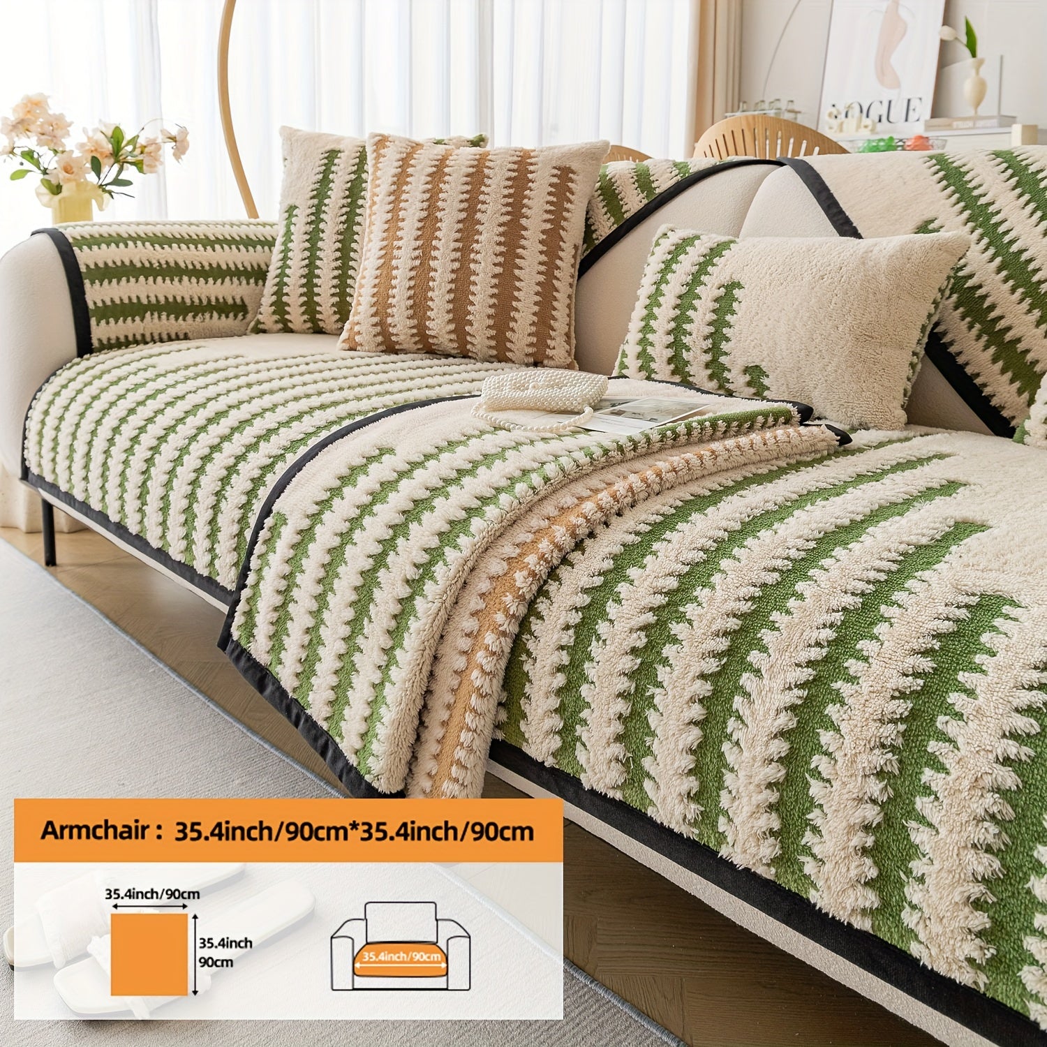 Современная накидка на нордический диван с черно-белой полоской, безопасная для домашних животных, противоскользящая, для 1-4 мест