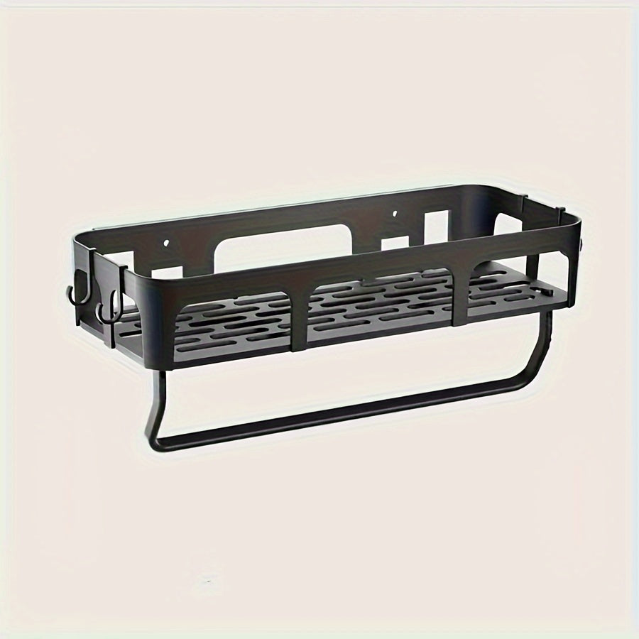 Estante de almacenamiento para cocina sin taladro con ganchos, organizador de pared para especias y suministros