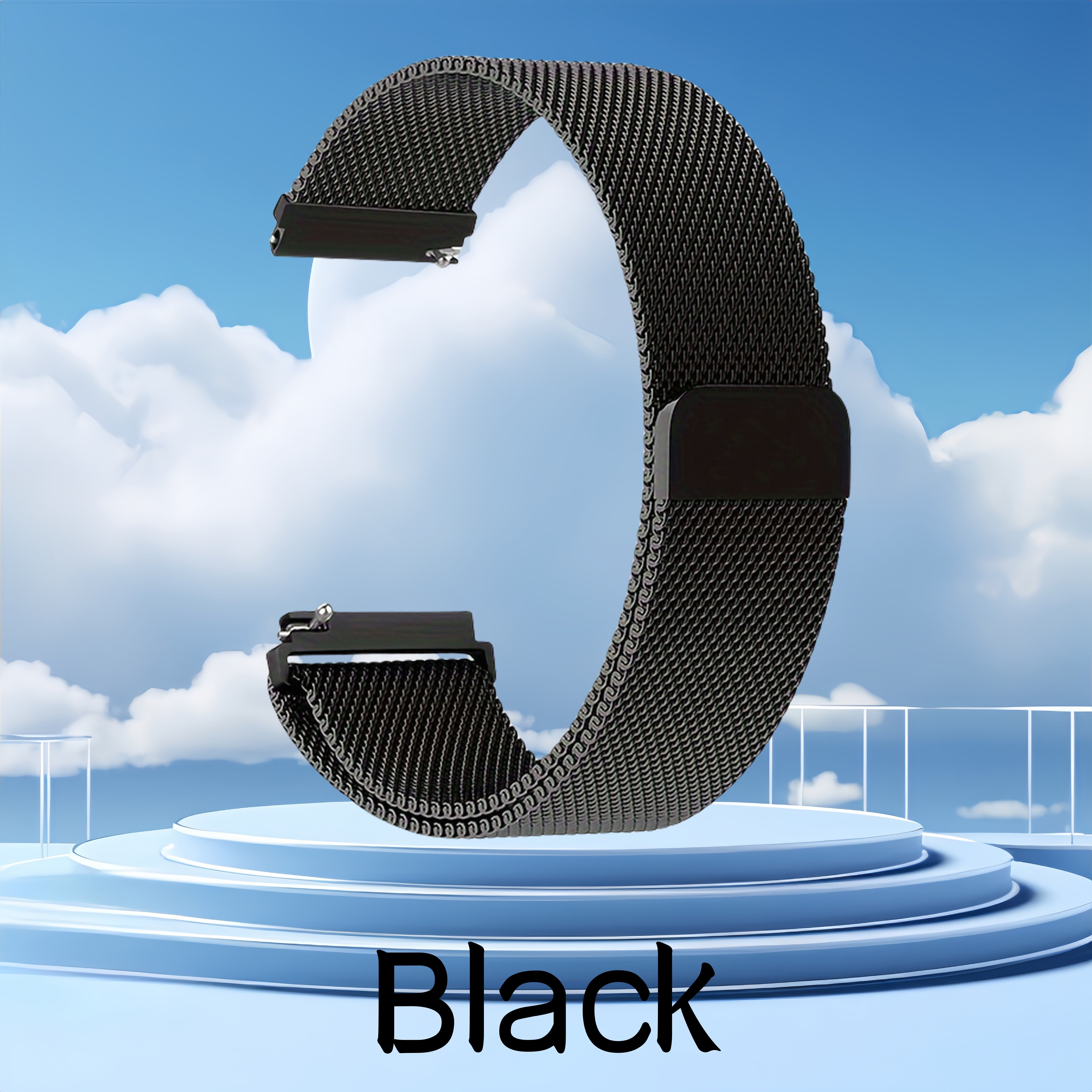 Stainless Steel Mesh Watch Band 20mm Magnetic Closure Compatible with Samsung Galaxy Watch 4 5 6 and Watch 4 Classic 5 Pro