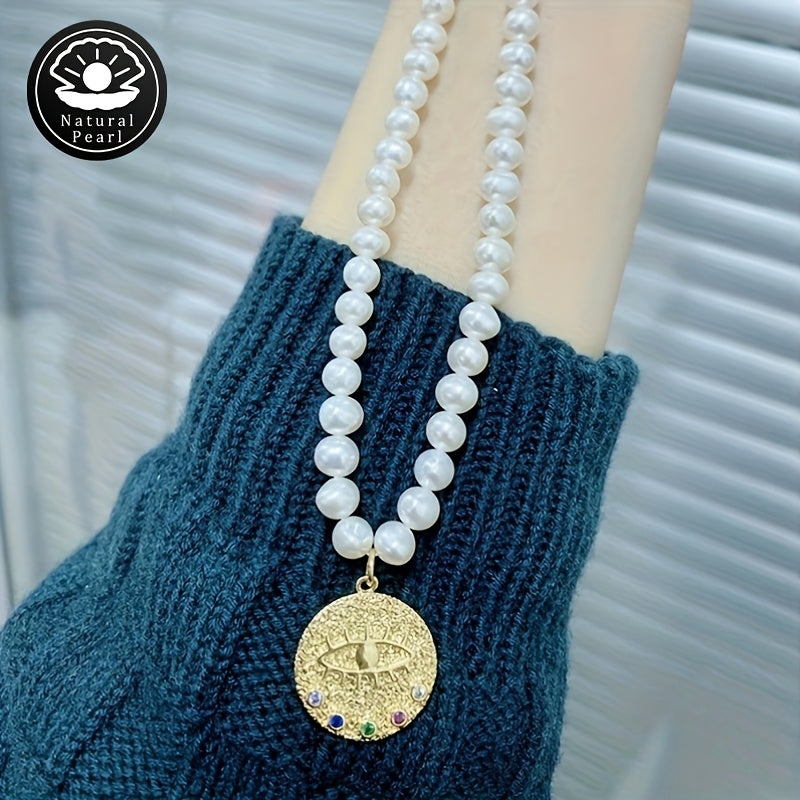 Freshwater Pearl Necklace Tribal and Classic Style Natural 5-6mm June Birthstone Gift Box