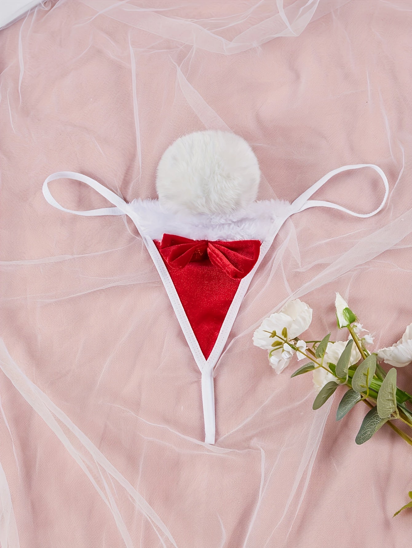 Adult Bunny Costume Set with Headband Bralette Thong and Bunny Tail