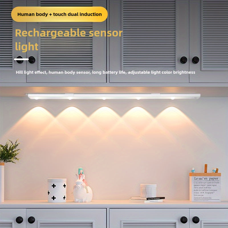 Rechargeable LED Night Light with Motion Sensor Wall-Mounted Battery Powered Warm White