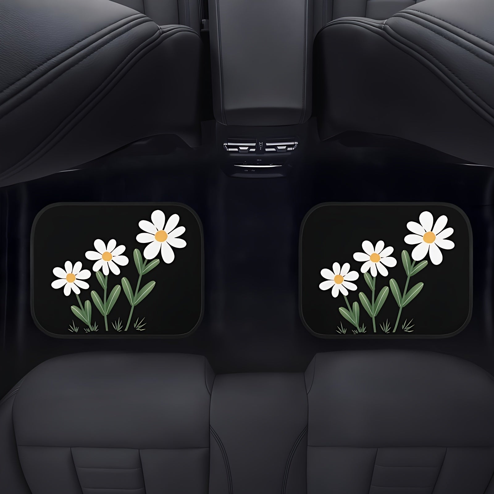 Oq Daisy bosma avtomobil pol mato to'plami sedan va SUV uchun, sirpanmaydigan, bardoshli
