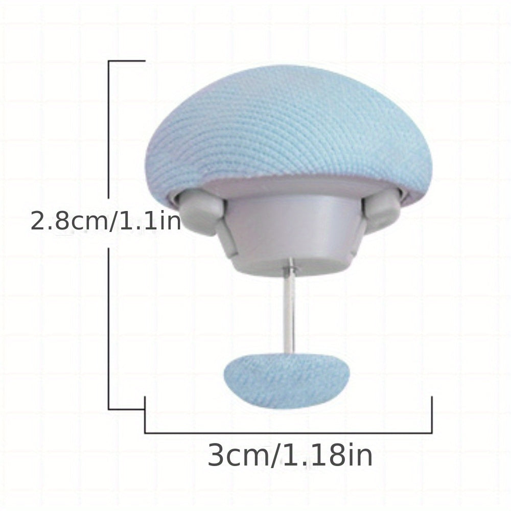 Set of 8 Blue Mushroom Head Bed Sheet Clips Non-Slip Blanket and Clothing Fixers