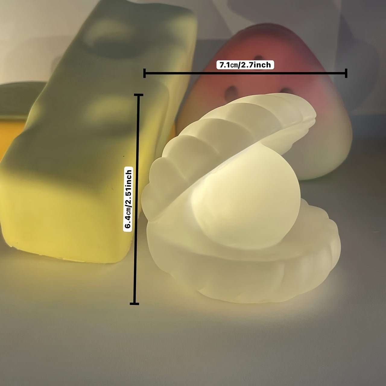 Lámpara de mesa con luz nocturna de concha Art Deco alimentada por batería para dormitorio y habitación universitaria