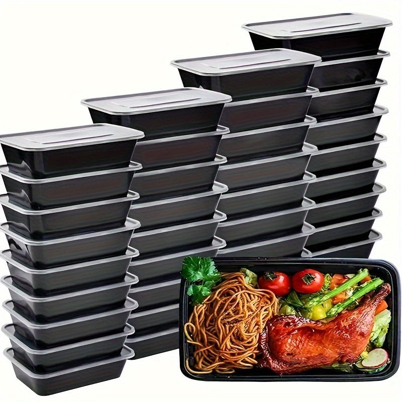 30 Disposable Food Containers with Lids for Meal Prep and Takeout