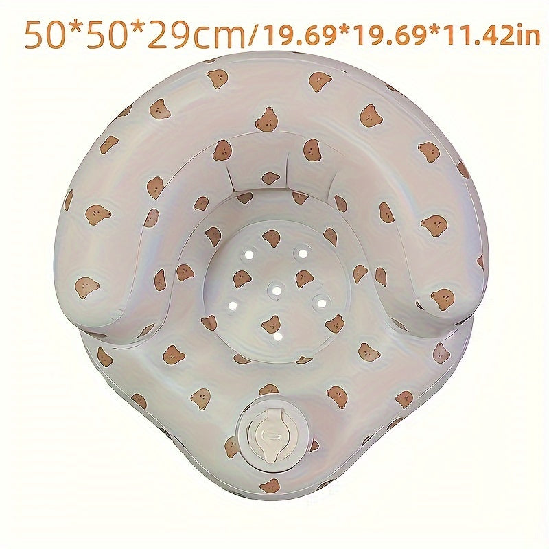 Toddler Bath Seat Foldable Anti-Slip PVC Learning and Play Seat