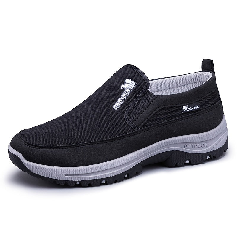Men's Breathable Fabric Slip-On Sports Sneakers for Casual Running and Daily Wear