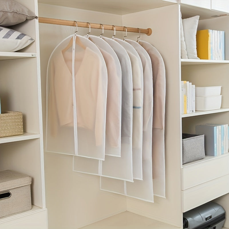 Juego de 5 bolsas de ropa transpirable para colgar con cremallera, fundas antipolvo