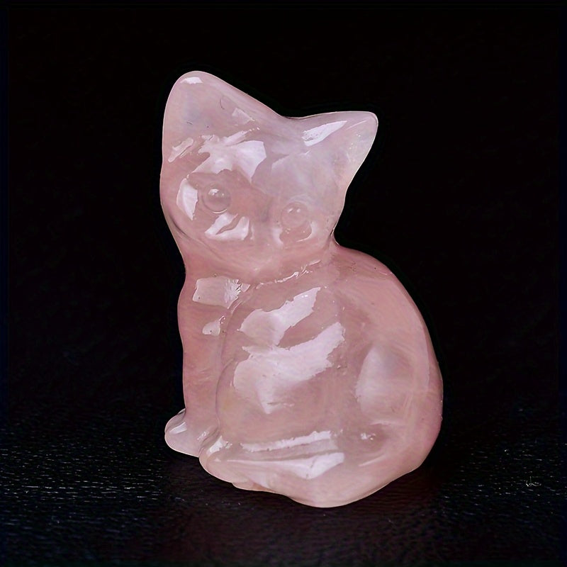 Фигурка кошки из натурального кристалла для карманов и комнат, подарок