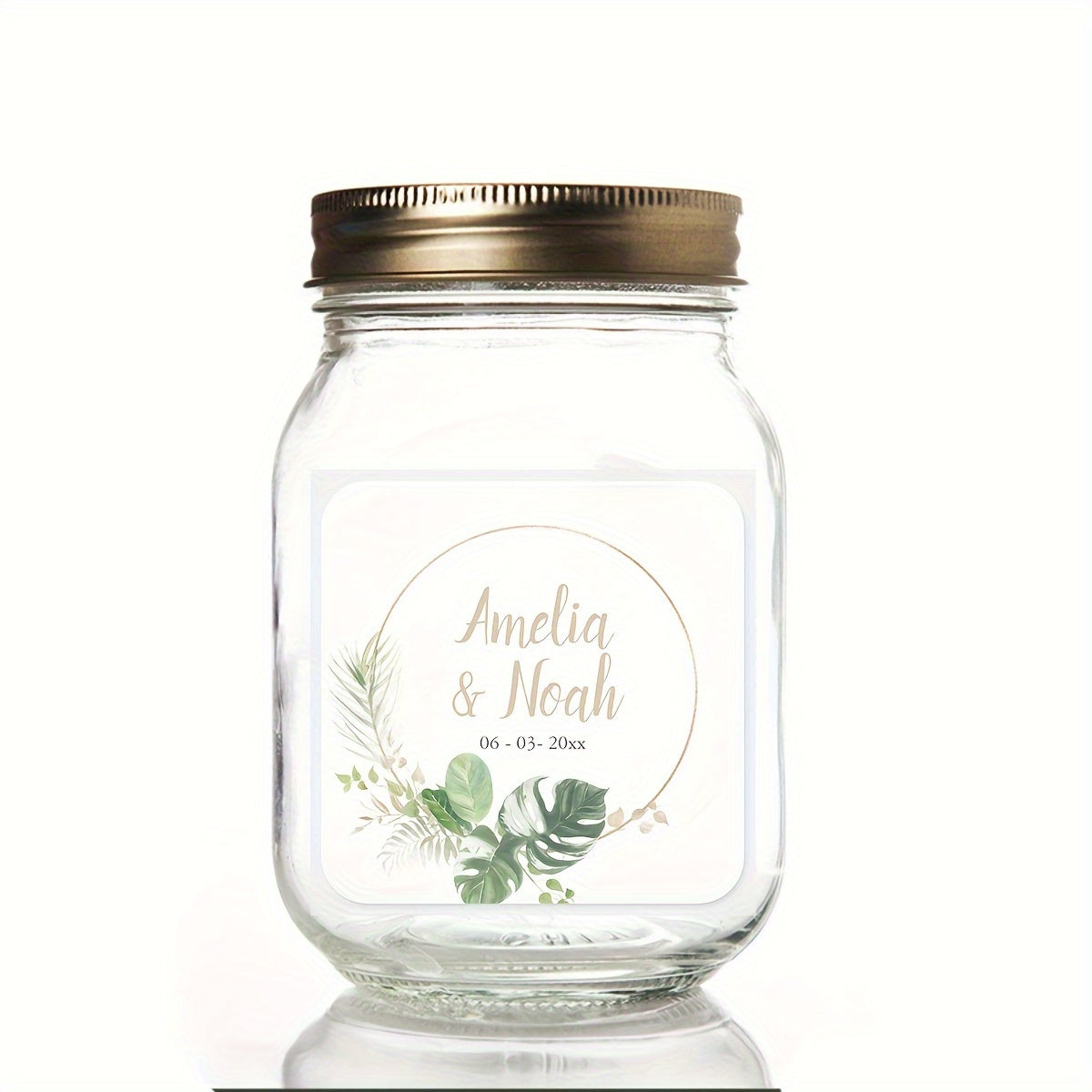 Shaxsiylashtirilgan To'y Sovg'alari Stikerlari - Maxsus Rahmat Etish Etiketkalari, Kvadrat Shakl (3.81-5.99sm), Qog'ozdan Yasalgan, Kelin To'y va Party Sovg'alari uchun Ism va Sana Kiritilgan (Turli Miqdorlarda Mavjud)