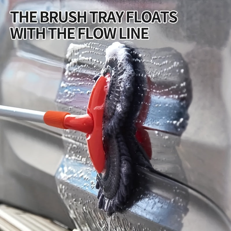 Yorqinlik uchun maxsus cho'tka boshli va teleskopik mop bilan avtomobilni tozalash to'plami