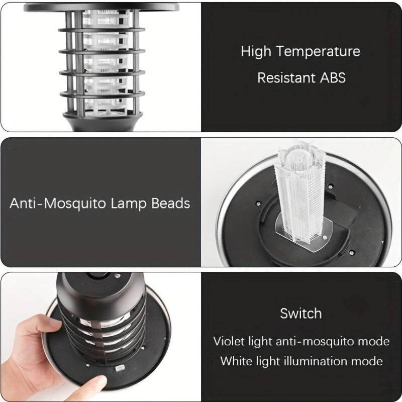 Quyoshli Zararkunanda O'chirgichlar uchun UV LED chirog'i bilan quyosh energiyali zararkunanda o'ldiruvchi, bog' hovli, orqa hovli uchun