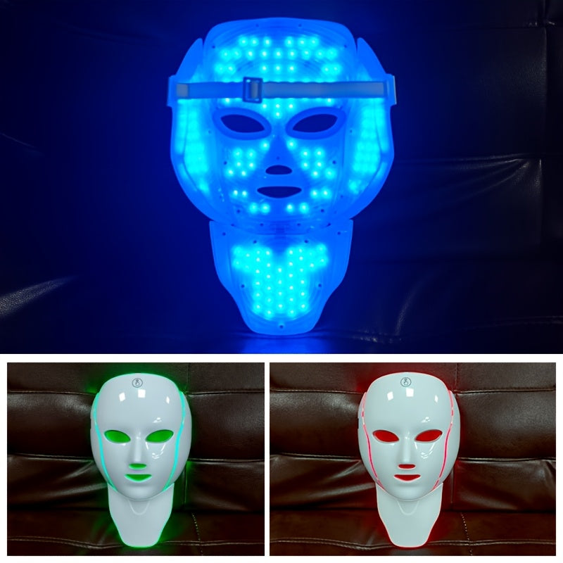 Dispositivo de cuidado facial LED de 7 colores para mujer, recargable, pantalla táctil, portátil, regalo para el Día de San Valentín