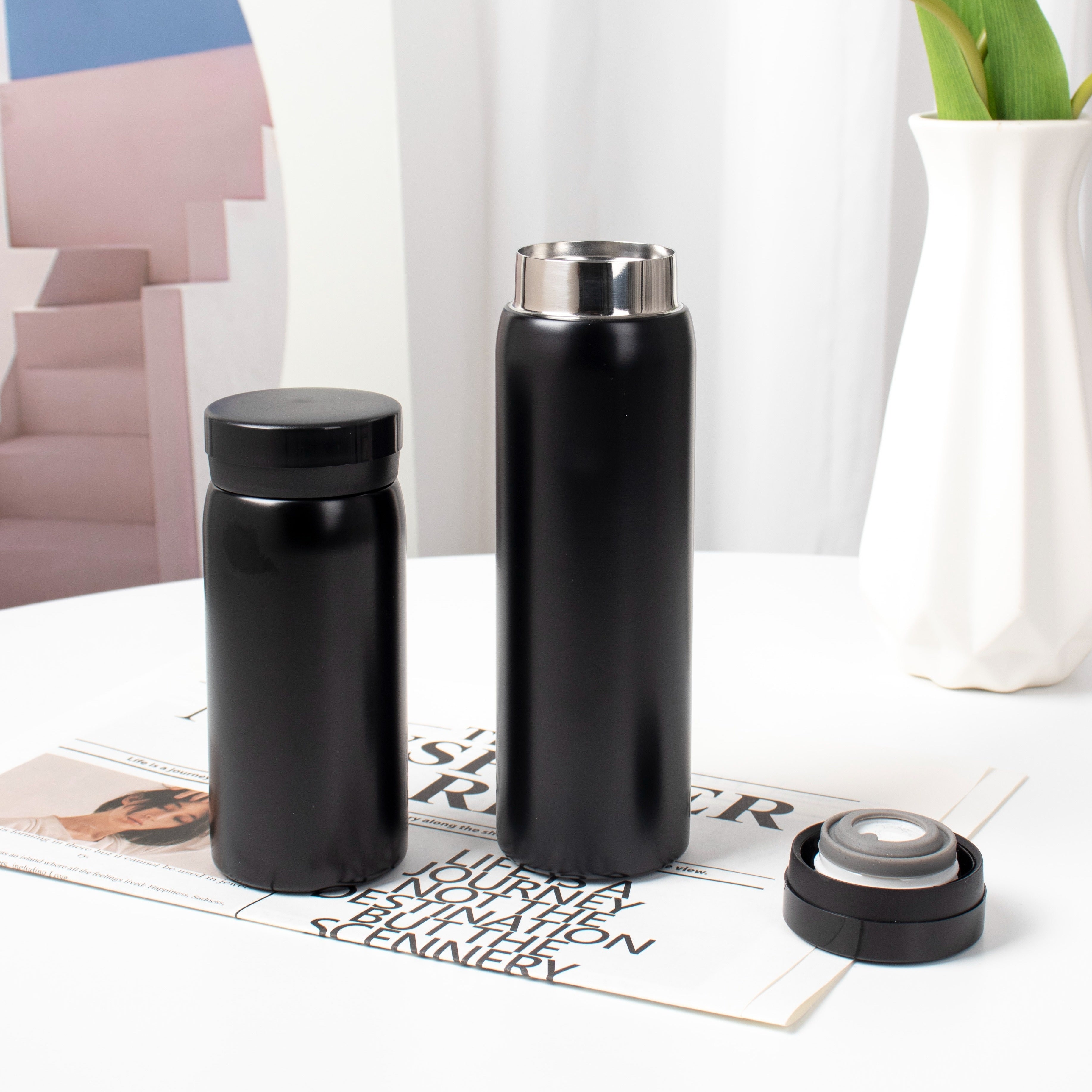 Double Layer Vacuum Insulated Travel Mug Stainless Steel Leak-Proof Lid 16oz Blue