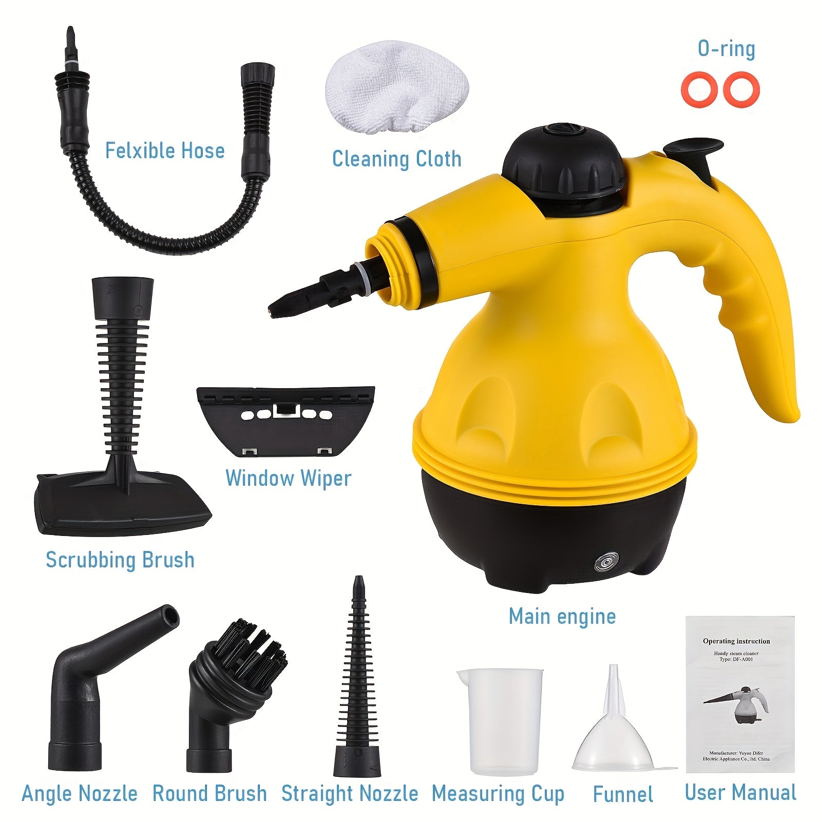 Portable Handheld Steam Cleaner for Multi-Surface Cleaning 600W 105°C
