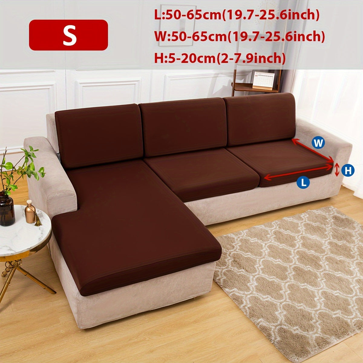 Klassik cho'ziladigan divan qoplamasi, armchair'dan bo'lak divanlargacha mos keladigan elastik lenta slipcover, mashinada yuviladigan polyester va spandeks aralashmasi, bitta o'rindiqdan to'rt o'rindiqli divanlargacha mos keladi.