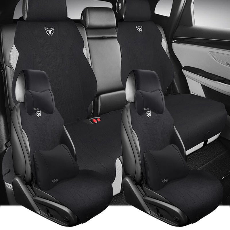 Universal Faux Leather Car Seat Covers for 5 Seats All-Season Durable Breathable