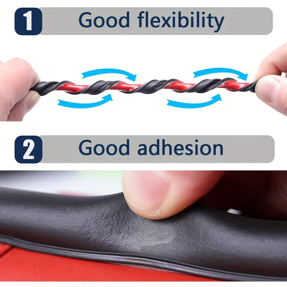 Car Seal Strip Rubber Gasket for Trunk Hood Door Sealing Tape 4M